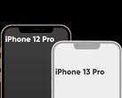 La comparaison est sûre : l'encoche est censée se rétrécir en 2021, non seulement sur l'iPhone 13 mais aussi sur l'iPhone 13 Pro (Image source : 91Mobiles)