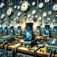 Les smartphones phares ont vu leur batterie s'épuiser lors de l'exécution d'applications gourmandes en énergie. (Image générée par DALLE 3)