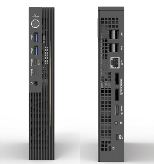 Le mini-PC est doté d'une liste de ports bien fournie, dont l'Ethernet gigabit. (Source : Mini Maker)