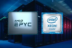 AMD EPYC Genoa devrait être basé sur 5nm alors qu&#039;Intel Sapphire Rapids Xeon est en 10nm. (Source de l&#039;image : AMD/Intel/ANS - édité)