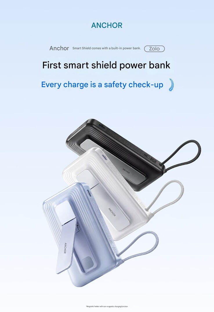 La banque d'alimentation Zolo Smart Shield d'Anker avec câble intégré