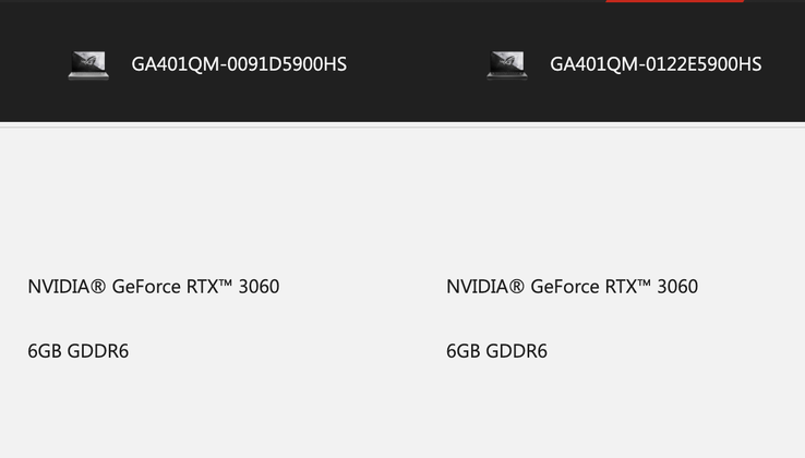 Les détails du GPU qu'ASUS offrait avec le nouveau ROG Zephyrus G14. (Source de l'image : ASUS)