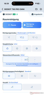 Options de nettoyage