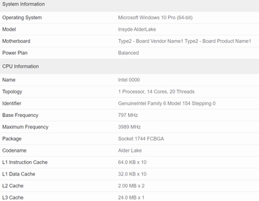 Mobile Intel Alder Lake de 12e génération dans Geekbench OpenCL. (Source : Videocardz)