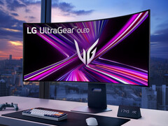 L'UltraGear OLED 45GX950A a une courbure de 800R. (Source de l'image : LG)