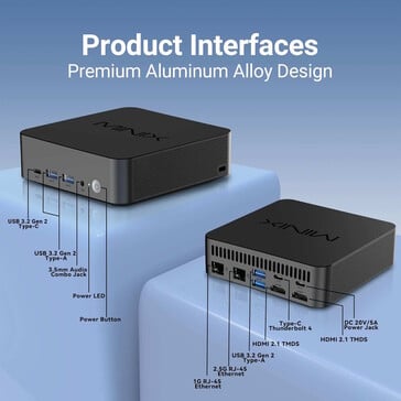 Thunderbolt 4 est également disponible (Image source : Minix)