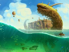 Image officielle du jeu The Wandering Village. (Source de l'image : thewanderingvillage.com)