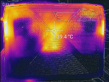 Omen X 17 - Relevé thermique (sollicitations, au-dessous).