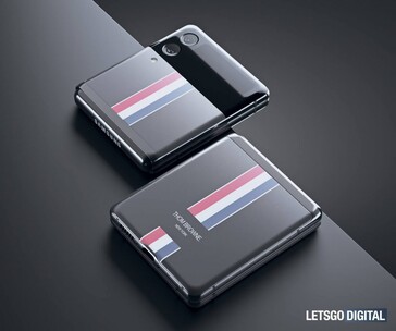 Plus de nouveaux rendus de "Galaxy Z Flip Thom Browne Edition ". (Source : LetsGoDigital)