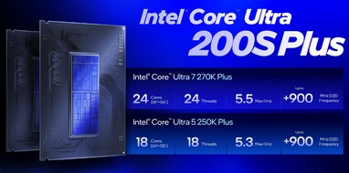Intel Arrow Lake Refresh - Core Ultra 7 270K Plus et Core Ultra 5 250K Plus (Source : Intel)