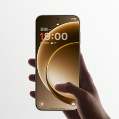 Image officielle du OnePlus 15 montrant la face avant du téléphone avec la date du 27 octobre sur l&#039;écran de verrouillage. (Source de l&#039;image : OnePlus sur Weibo)