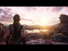 Image montrant Senua et un environnement dans Senua's Saga : Hellblade II.