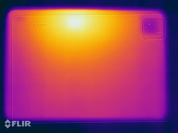 Températures de surface du Xiaomi Pad 7 : Bas