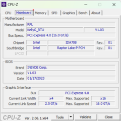 Carte mère CPU-Z