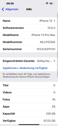 logiciel iPhone 13 Pro Max