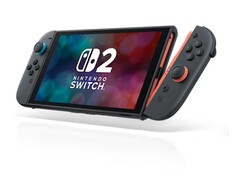Unité portable Nintendo Switch 2 avec les manettes Joy-Con rouges et bleues. (Source de l'image : Nintendo)