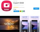 Page de l'application d'appareil photo Expert RAW de Samsung sur la place de marché Galaxy Store (Source : Own)