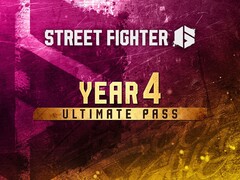 Illustration officielle du logo promotionnel du pack « Ultimate Pass » de la 4e année de Street Fighter 6.