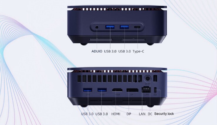 Ports externes de l'Ace Magician TK11-A0 (Source : Minipc Union)