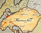 Carte de la province de Hammerfell issue de l'univers de The Elder Scrolls.