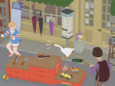 Une capture d'écran de Untitled Goose Game sur PC