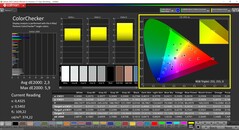 CalMAN ColorChecker (profil : Native, espace colorimétrique cible : P3)