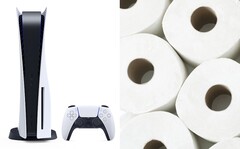 Heureusement, les demandes de PS5 et de papier toilette ont atteint des sommets à des moments différents. (Source de l&#039;image : Sony/YouTube - édité)
