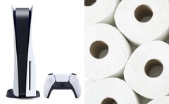Heureusement, les demandes de PS5 et de papier toilette ont atteint des sommets à des moments différents. (Source de l'image : Sony/YouTube - édité)