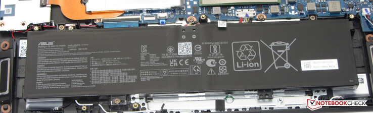 La batterie a une capacité de 76 Wh.