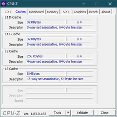 EliteBook x360 830 G6 - CPU-Z : caches.