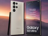 Le Samsung Galaxy S23 Ultra pourrait avoir des bords plus droits et un écran plus plat que son prédécesseur. (Image source : @technizoconcept &amp; Unsplash - édité)