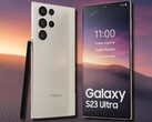 Le Samsung Galaxy S23 Ultra pourrait avoir des bords plus droits et un écran plus plat que son prédécesseur. (Image source : @technizoconcept &amp; Unsplash - édité)