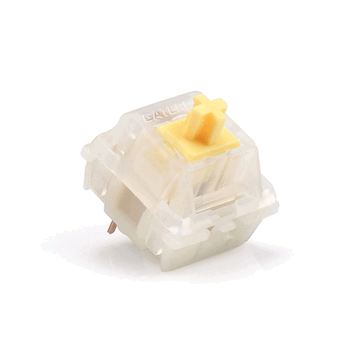 Gateron Caps, des interrupteurs jaune laiteux. (Source de l'image : KBDfans)