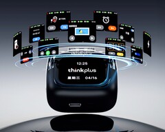 Les nouveaux écouteurs intra-auriculaires de Lenovo sont dotés d&#039;un écran tactile sur leur boîtier de chargement (Source : Lenovo)