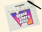 Page du calendrier de novembre 2026 avec le logo de GTA 6 (Source de l'image : Rockstar Games avec modifications)