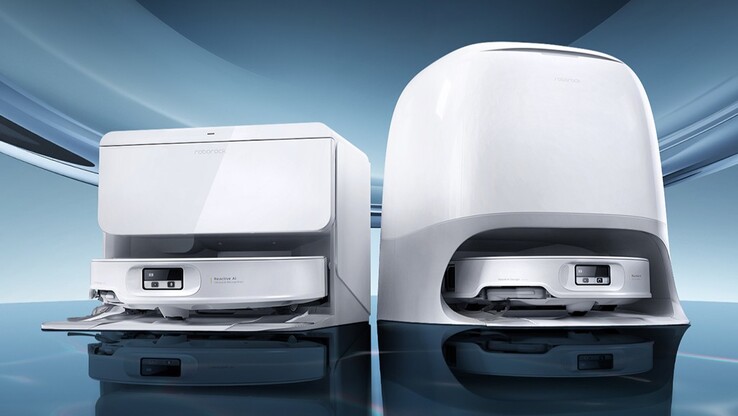 Les deux versions de l'aspirateur robot Roborock P20 Plus Ultra. (Source de l'image : Roborock)