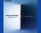 La fuite d'image du Galaxy S25 Edge montre le profil latéral du téléphone ultra-mince. (Source de l'image : Android Headlines)