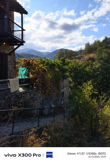 Vivo X300 Pro 24 mm Éclairage brut.