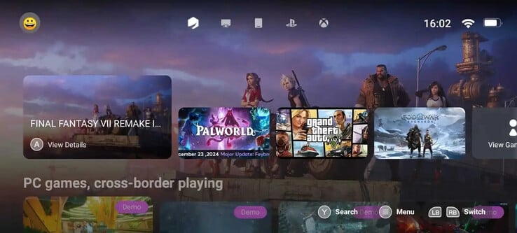 L'interface utilisateur de GameHub est en anglais et très claire (Source de l'image : GameHub)