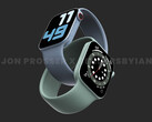 La Apple Watch Series 8 pourrait recevoir un écran plat, entre autres changements d'affichage. (Image source : Jon Prosser &amp; Ian Zelbo)