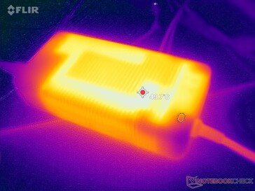 L'adaptateur CA peut atteindre plus de 50 °C lorsque des charges exigeantes sont utilisées pendant plus d'une heure