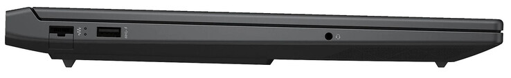 Côté gauche : Ethernet Gigabit, USB 3.2 Gen 1 (USB-A), combo audio