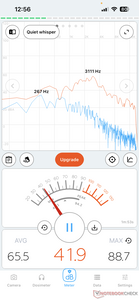 Le ventilateur est très bruyant et tourne en permanence, oscillant entre 40 et 42 dB.