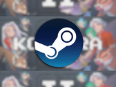 Sur la photo, le logo Steam est flouté au-dessus de la vignette du jeu.