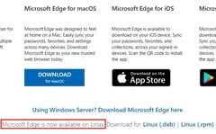 Microsoft Edge pour Linux maintenant disponible sur Microsoft.com pour le téléchargement en tant que produit final (Source : Own)