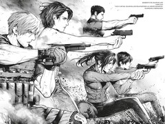 Illustration officielle tirée de Resident Evil : Death Island, tome 1.