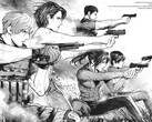 Illustration officielle tirée de Resident Evil : Death Island, tome 1.