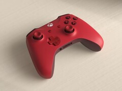 Manette sans fil Xbox rouge.
