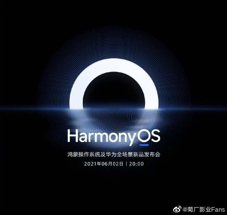 Une nouvelle affiche de HarmonyOS fuit via Weibo. (Source : Weibo via Huawei Central)