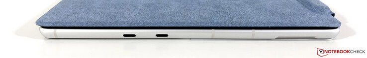 A gauche : 2x USB-C 3.2 Gen.2 (10 Gbit/s, charge, DisplayPort mode ALT)
